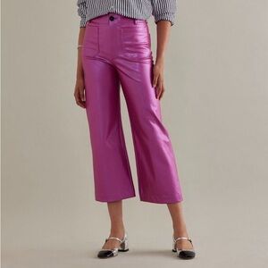 The Colette Cropped Wide-Leg Pants by Maeve